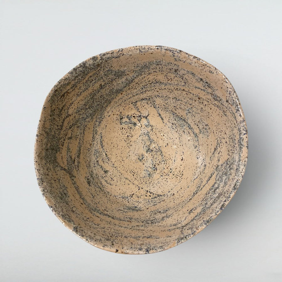 Dora Deco desert sand speckled bowl — handmade stoneware