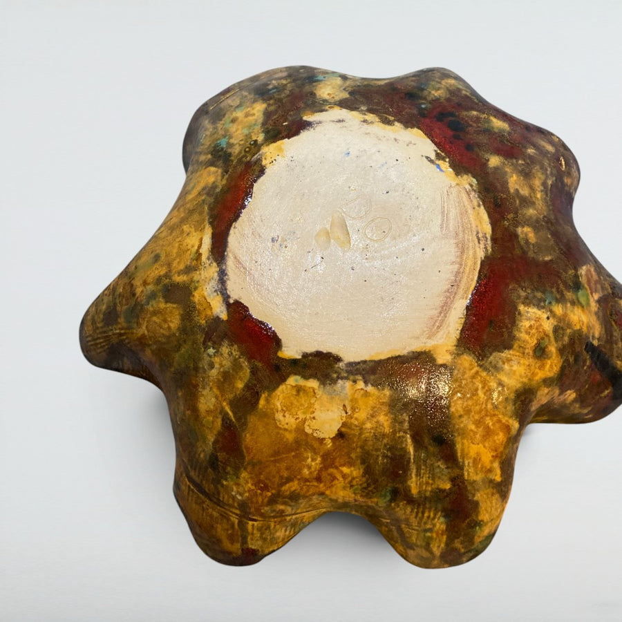 Dora Deco solstice star bowl — handmade stoneware, one of a kind, photo 1