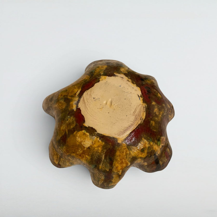 Dora Deco autumn star bowl — handmade stoneware, one of a kind