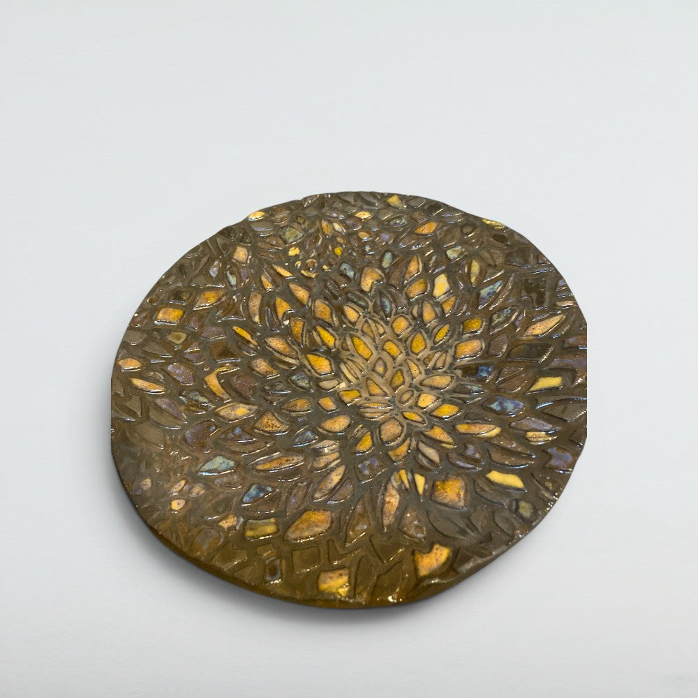 Dora Deco bronze pebble pair — side view