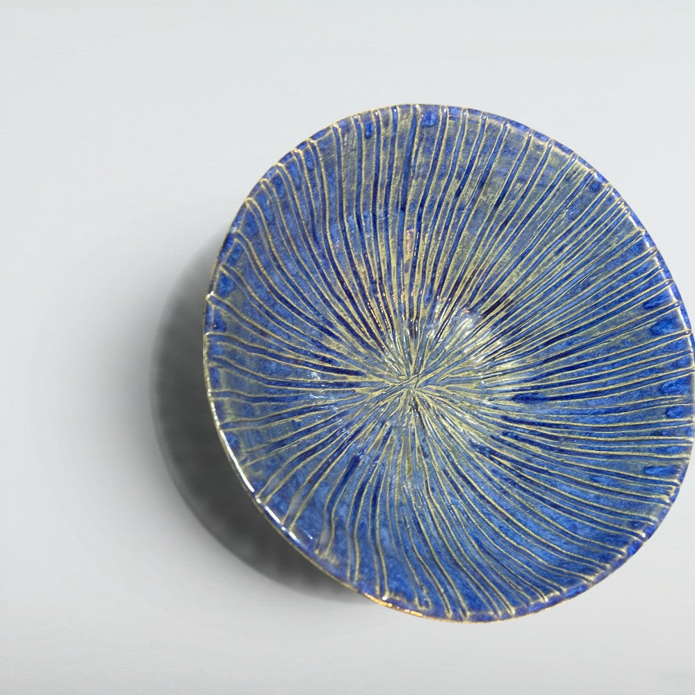 Dora Deco cobalt sphere blue — glaze detail