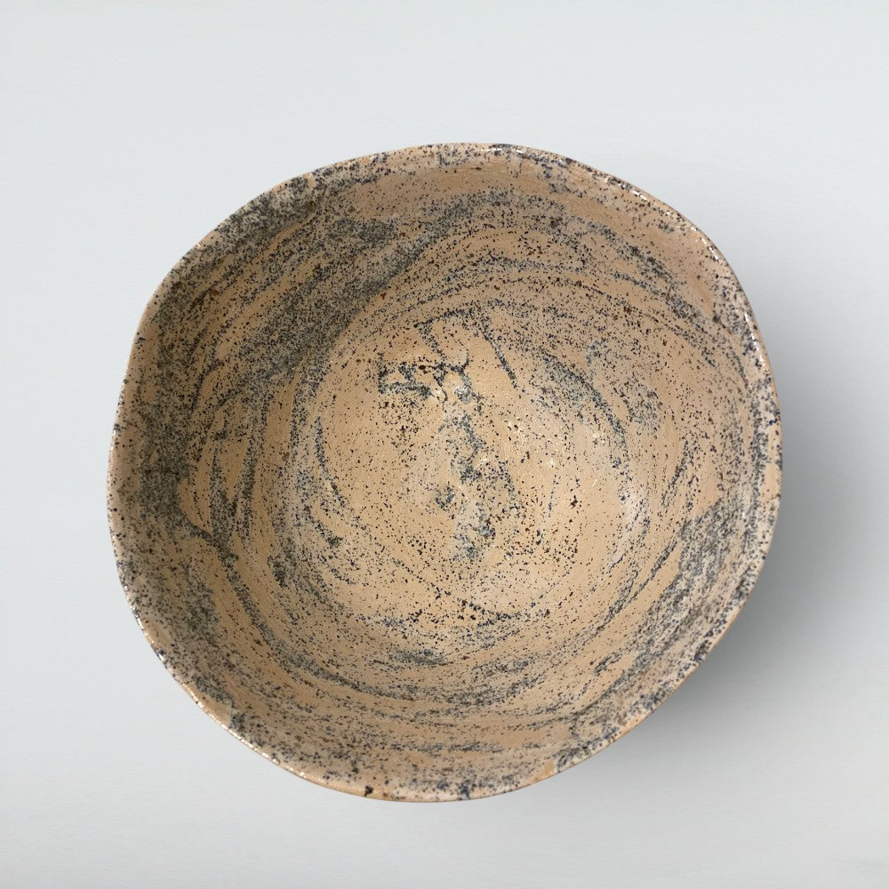 Dora Deco desert sand speckled bowl — handmade stoneware