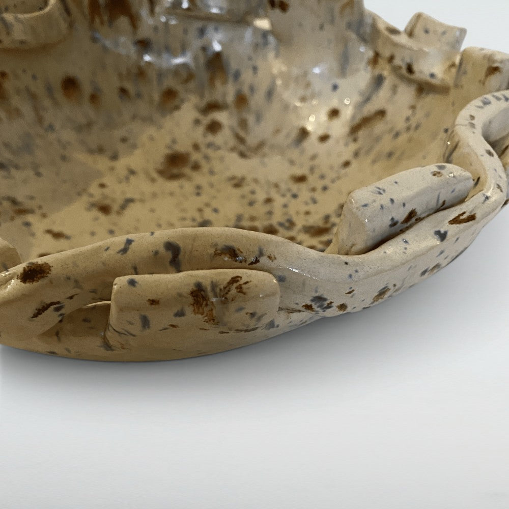 Dora Deco driftwood branch bowl — side view