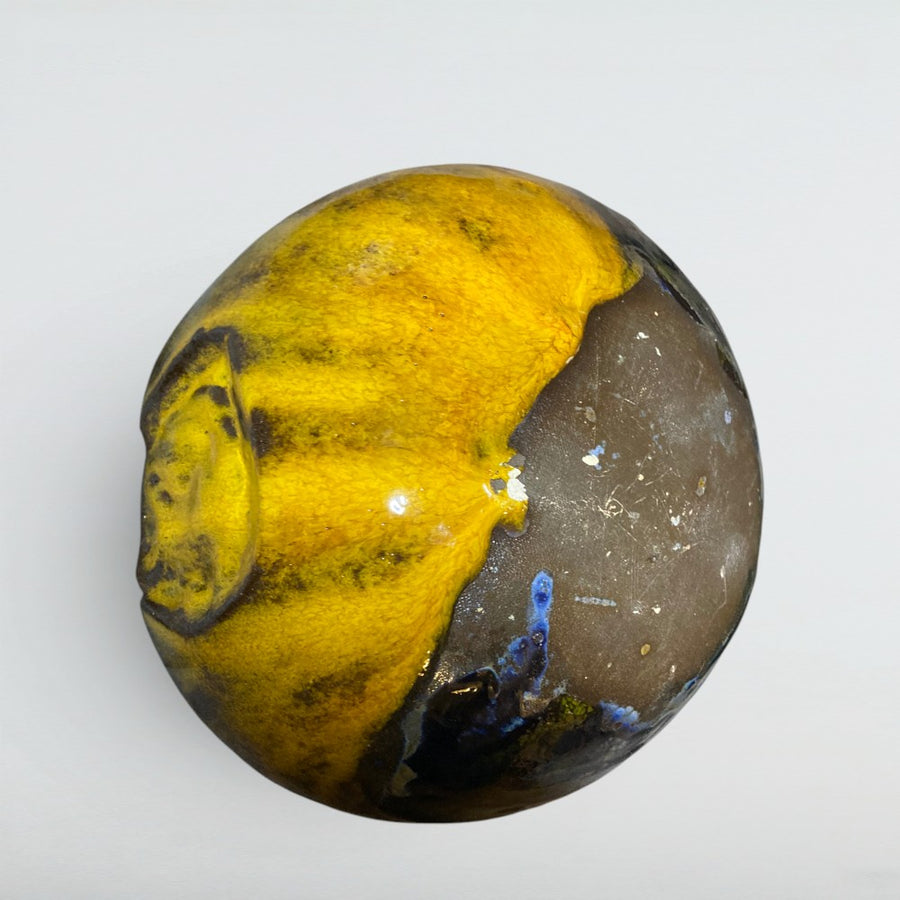 Dora Deco eclipse sphere — handmade stoneware, one of a kind, photo 1