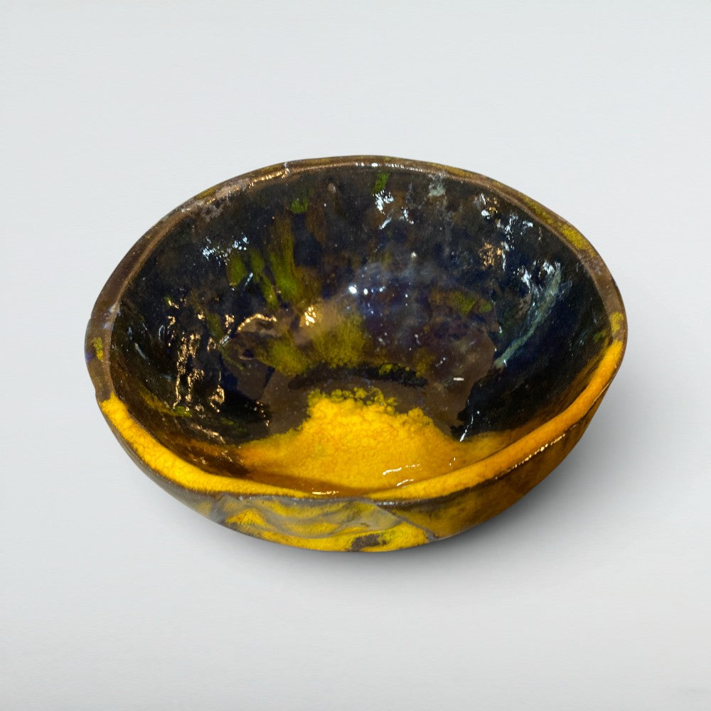 Dora Deco eclipse sphere — handmade stoneware, one of a kind, photo 2