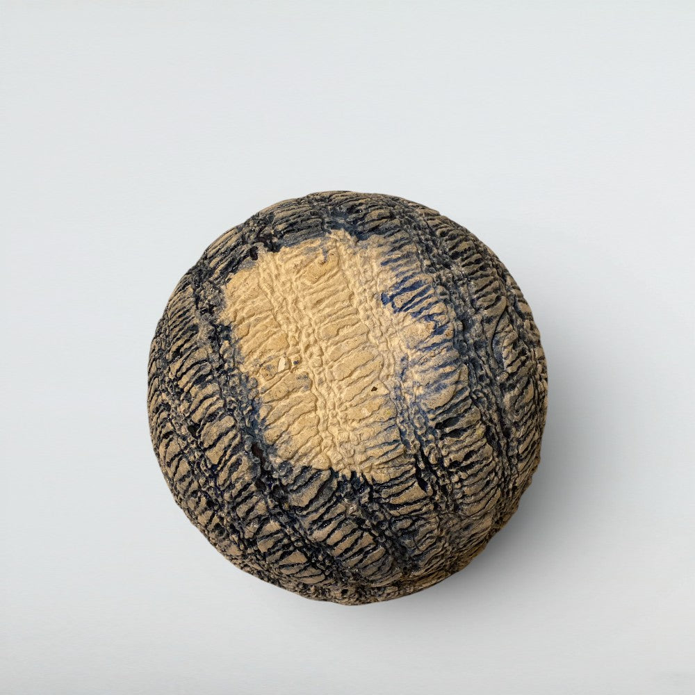 Dora Deco terra-wave-sphere — handmade stoneware, one of a kind, photo 1