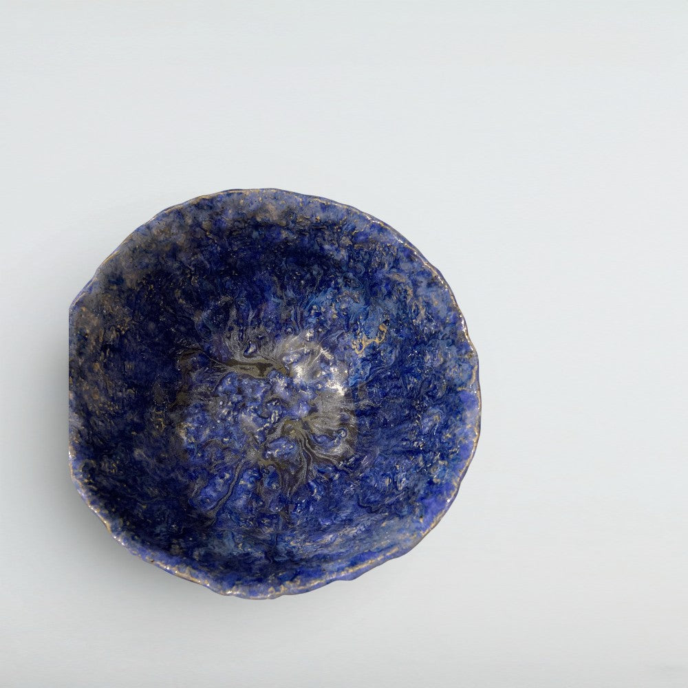 Dora Deco terra-wave-sphere — handmade stoneware, one of a kind, photo 2
